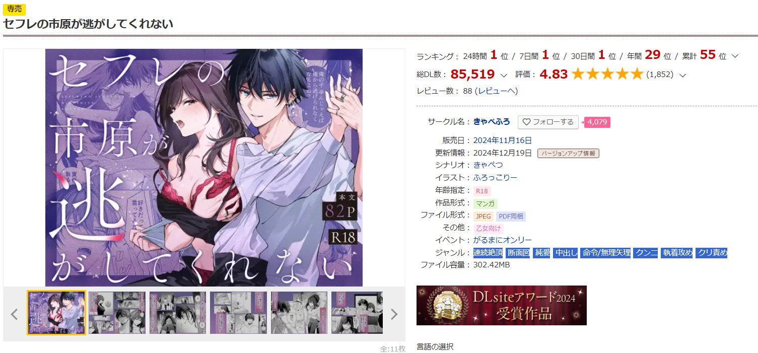 セフレの市原が逃がしてくれないDLsite